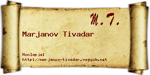 Marjanov Tivadar névjegykártya