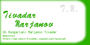 tivadar marjanov business card